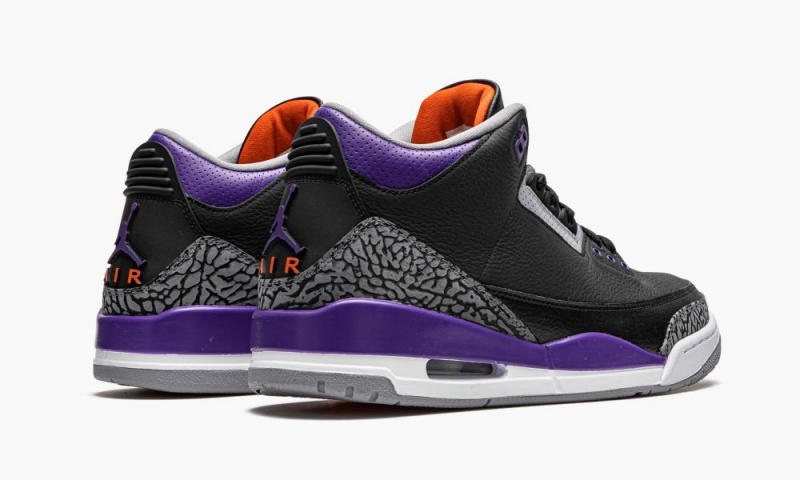 Nike Air Jordan 3 Retro 'Court Purple' Schoenen Heren Zwart Grijs Wit Nederland | 825476-QJB