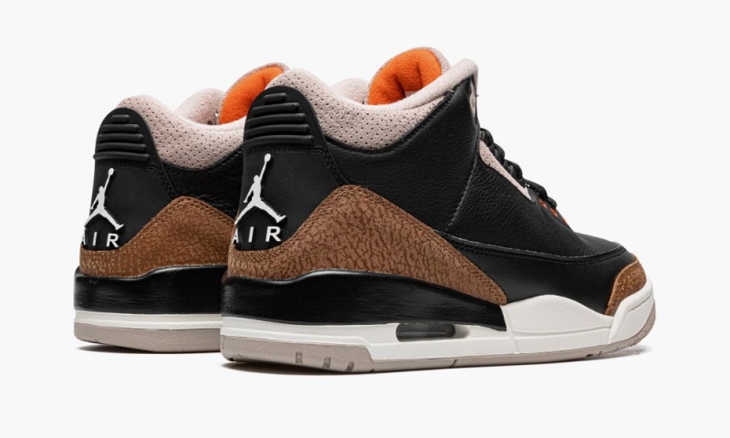 Nike Air Jordan 3 Retro 'Desert Elephant' Schoenen Heren Zwart Oranje Khaki Grijs Nederland | 072451-ZHP