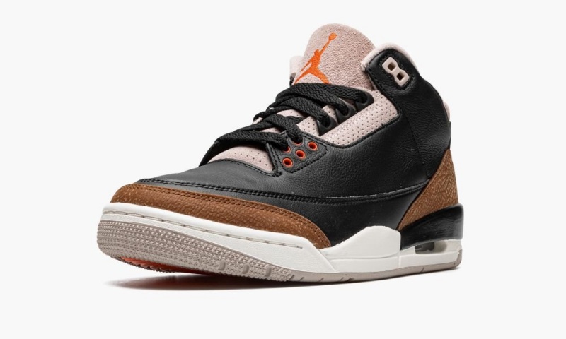 Nike Air Jordan 3 Retro 'Desert Elephant' Schoenen Heren Zwart Oranje Khaki Grijs Nederland | 072451-ZHP