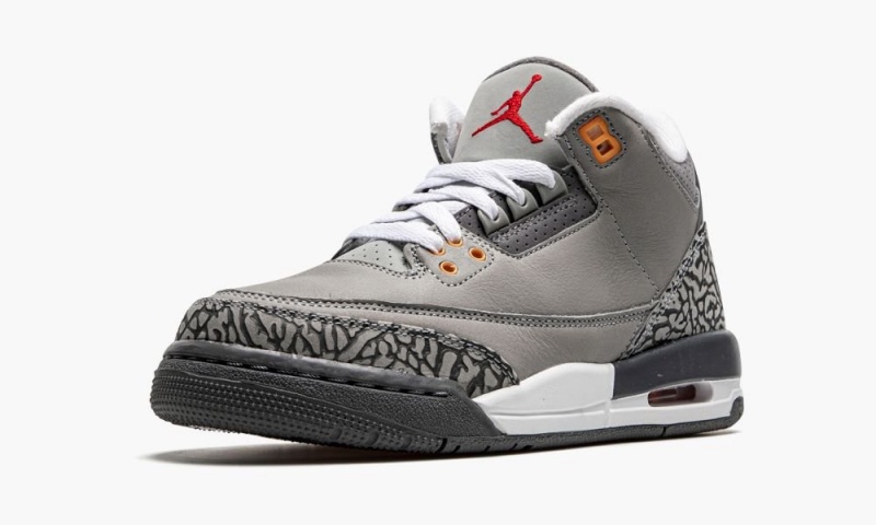 Nike Air Jordan 3 Retro GS 'Cool Grey' Schoenen Kinderen Zilver Rood Diepgrijs Nederland | 549721-UYO