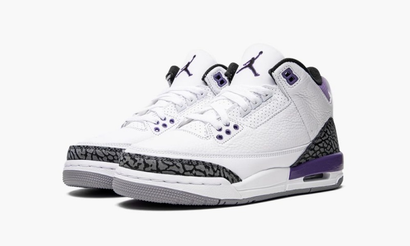 Nike Air Jordan 3 Retro GS 'Dark Iris' Schoenen Kinderen Wit Zwart Nederland | 725430-QGH