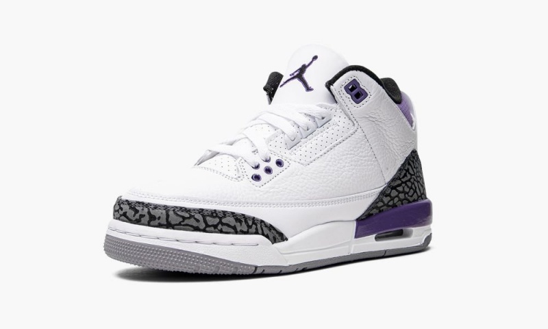 Nike Air Jordan 3 Retro GS 'Dark Iris' Schoenen Kinderen Wit Zwart Nederland | 725430-QGH