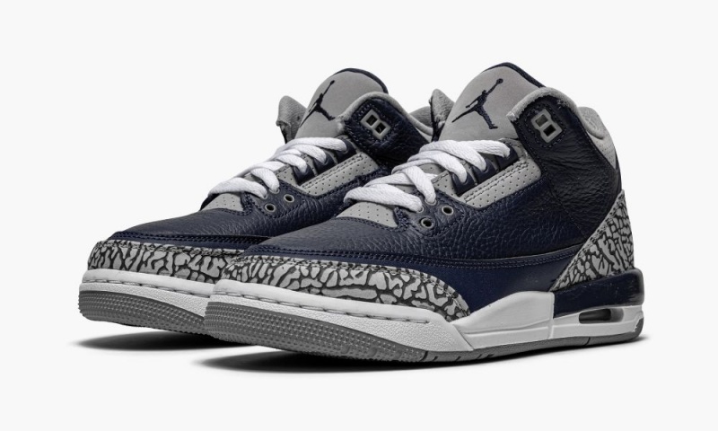 Nike Air Jordan 3 Retro GS 'Georgetown' Schoenen Kinderen Donkerblauw Grijs Nederland | 645198-EYJ