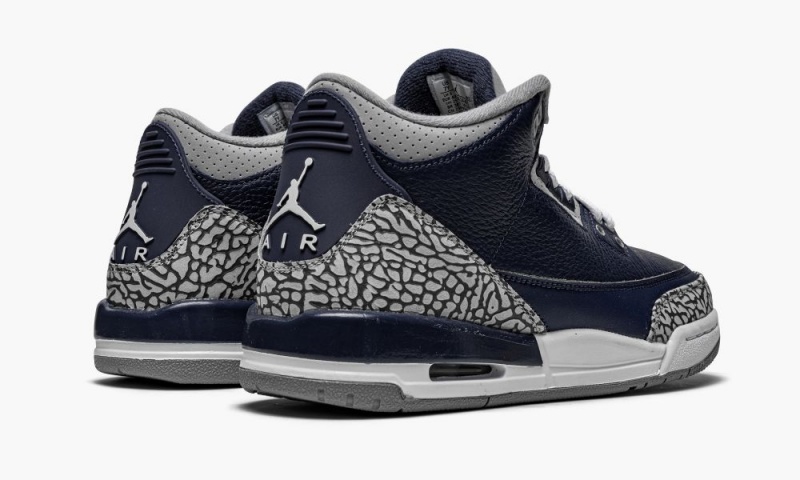 Nike Air Jordan 3 Retro GS 'Georgetown' Schoenen Kinderen Donkerblauw Grijs Nederland | 645198-EYJ