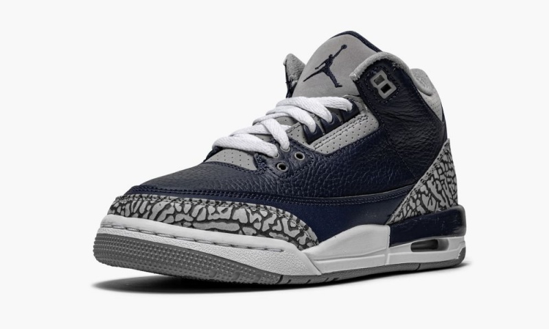 Nike Air Jordan 3 Retro GS 'Georgetown' Schoenen Kinderen Donkerblauw Grijs Nederland | 645198-EYJ