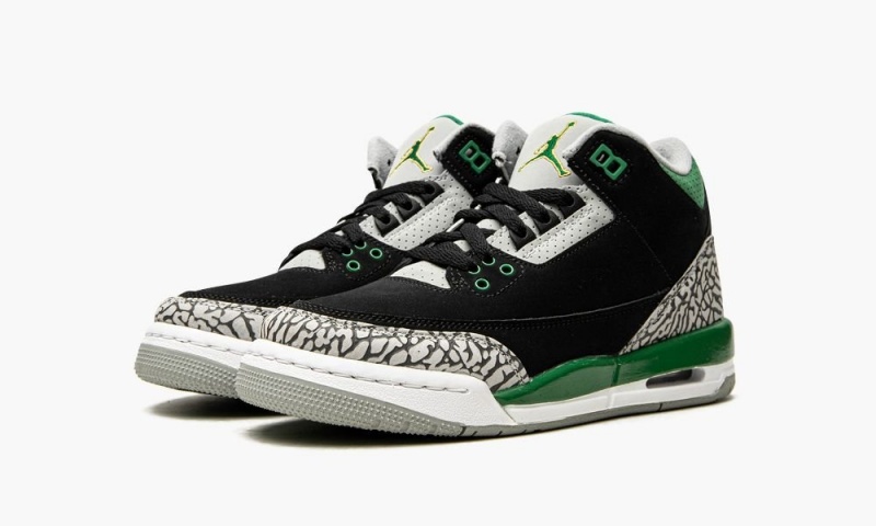 Nike Air Jordan 3 Retro GS 'Pine Green' Schoenen Kinderen Zwart Diepgroen Grijs Nederland | 083715-FAC