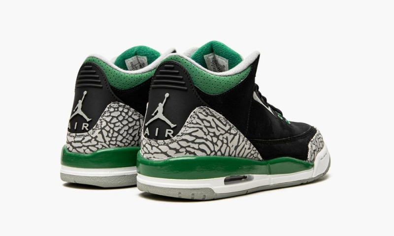 Nike Air Jordan 3 Retro GS 'Pine Green' Schoenen Kinderen Zwart Diepgroen Grijs Nederland | 083715-FAC