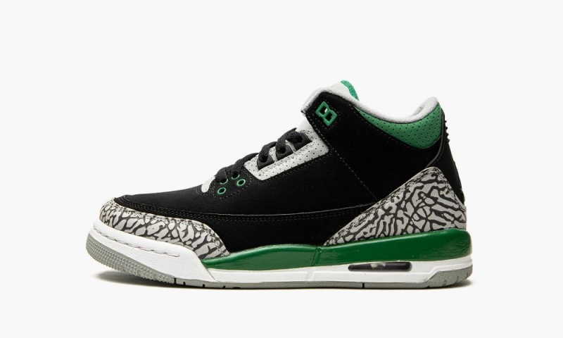 Nike Air Jordan 3 Retro GS \'Pine Green\' Schoenen Kinderen Zwart Diepgroen Grijs Nederland | 083715-FAC