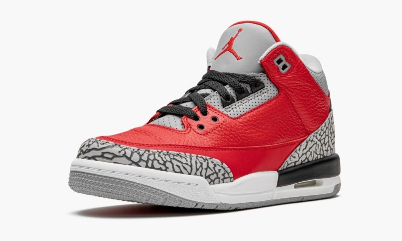 Nike Air Jordan 3 Retro GS 'Red Cement/Unite' Schoenen Kinderen Rood Grijs Nederland | 980164-SOK