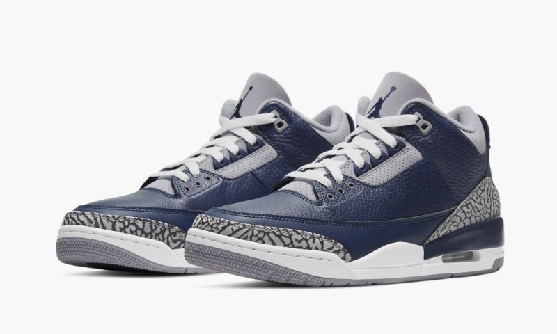 Nike Air Jordan 3 Retro 'Georgetown' Schoenen Heren Blauw Grijs Donkerblauw Nederland | 967458-OAI