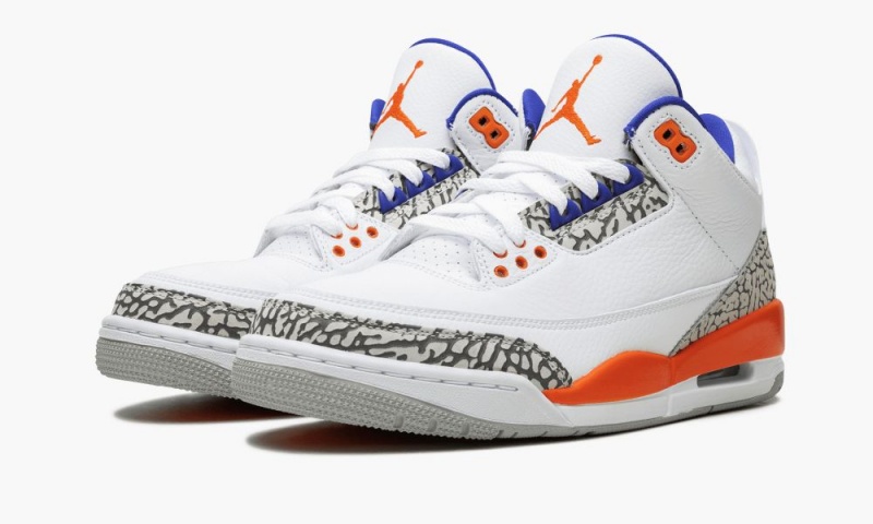Nike Air Jordan 3 Retro 'Knicks' Schoenen Heren Wit Koningsblauw Nederland | 176930-YDB