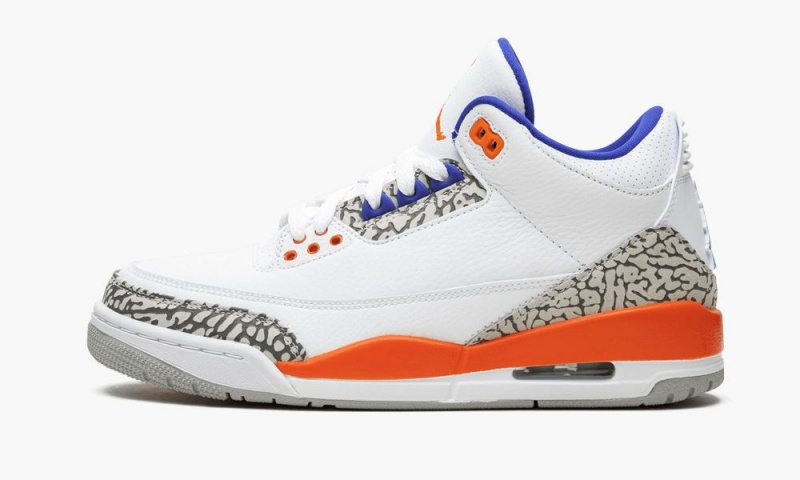 Nike Air Jordan 3 Retro \'Knicks\' Schoenen Heren Wit Koningsblauw Nederland | 176930-YDB