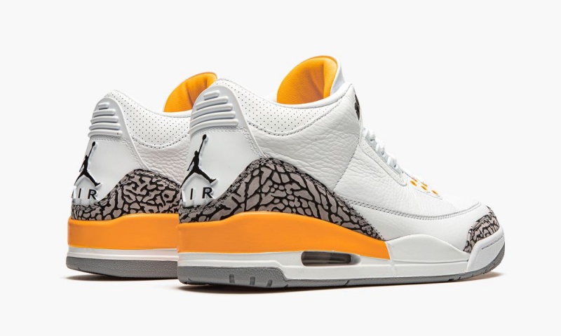 Nike Air Jordan 3 Retro 'Laser Orange' Schoenen Dames Wit Oranje Grijs Nederland | 071924-TRE