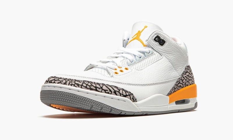 Nike Air Jordan 3 Retro 'Laser Orange' Schoenen Dames Wit Oranje Grijs Nederland | 071924-TRE