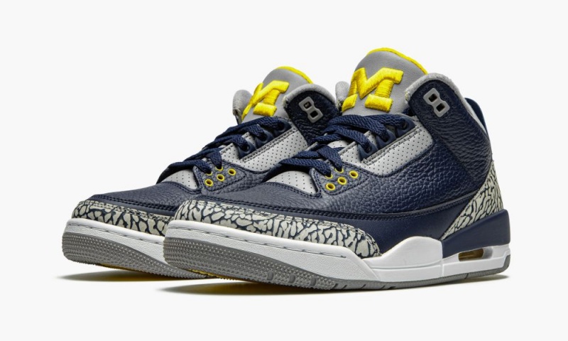 Nike Air Jordan 3 Retro PE 'Michigan' Schoenen Heren Zwart Goud Nederland | 691583-QHV