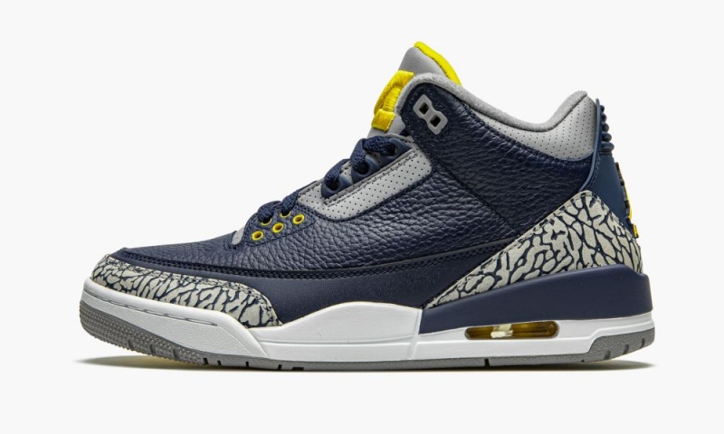 Nike Air Jordan 3 Retro PE \'Michigan\' Schoenen Heren Zwart Goud Nederland | 691583-QHV