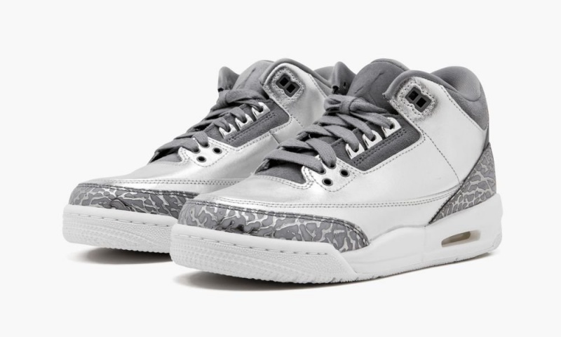 Nike Air Jordan 3 Retro PREM HC Schoenen Kinderen Metal Zilver Grijs Nederland | 129058-IGA