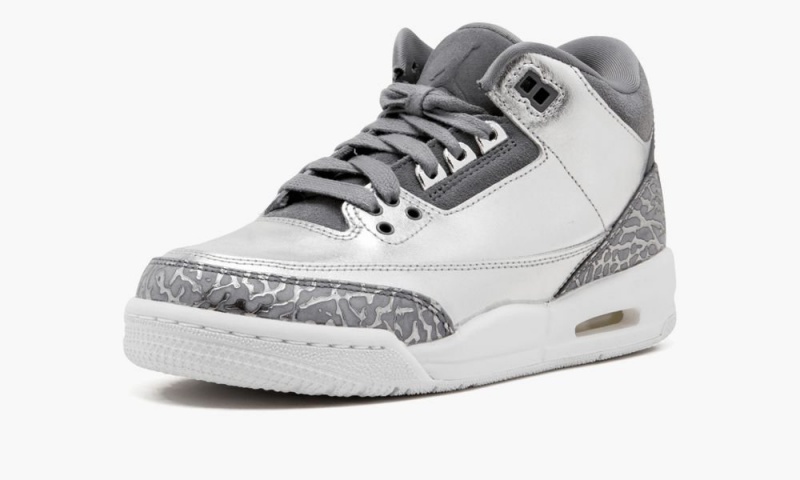 Nike Air Jordan 3 Retro PREM HC Schoenen Kinderen Metal Zilver Grijs Nederland | 129058-IGA