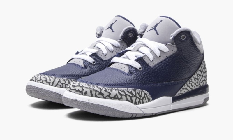 Nike Air Jordan 3 Retro PS 'Georgetown' Schoenen Kinderen Blauw Grijs Donkerblauw Nederland | 509386-NXP