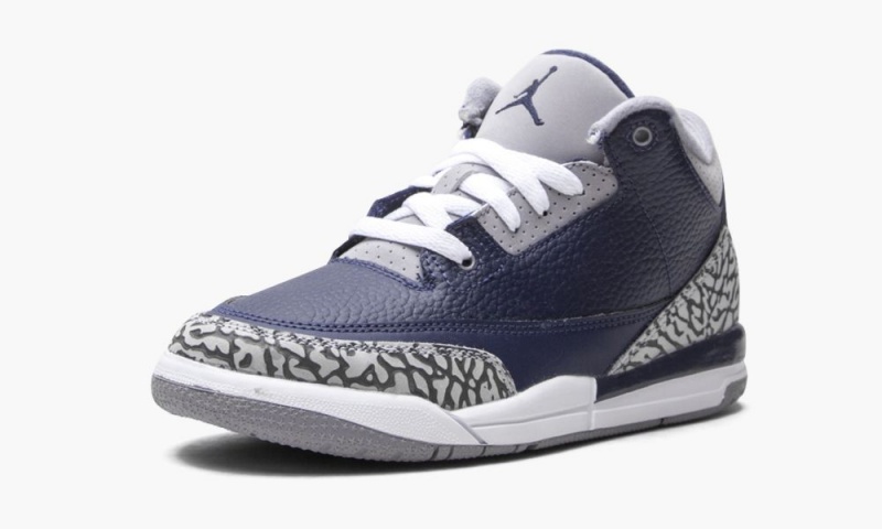 Nike Air Jordan 3 Retro PS 'Georgetown' Schoenen Kinderen Blauw Grijs Donkerblauw Nederland | 509386-NXP