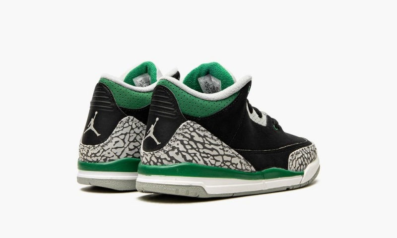 Nike Air Jordan 3 Retro PS 'Pine Green' Schoenen Kinderen Zwart Zilver Wit Diepgroen Nederland | 816942-STV