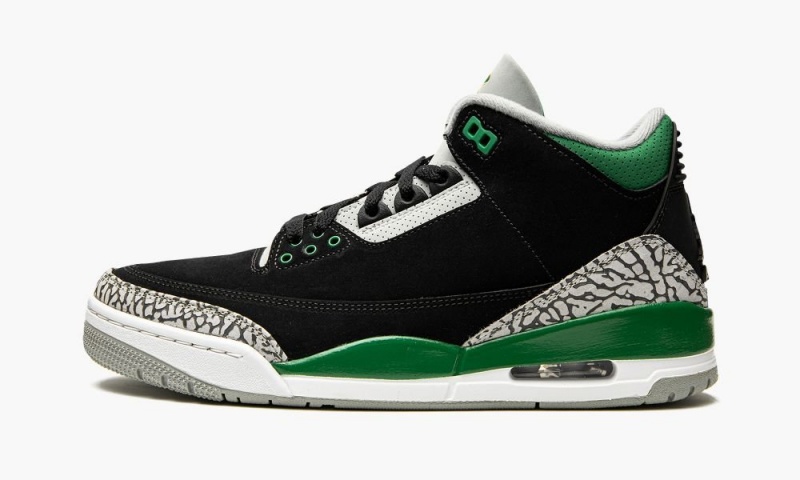 Nike Air Jordan 3 Retro \'Pine Green\' Schoenen Heren Zwart Diepgroen Zilver Wit Nederland | 278450-TBF