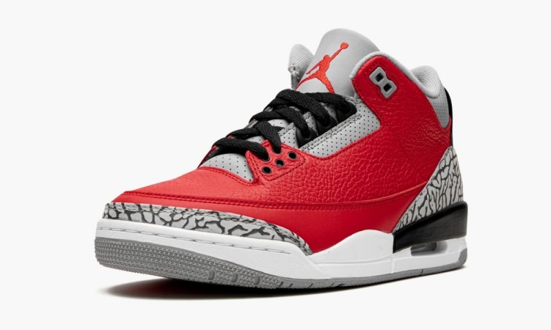 Nike Air Jordan 3 Retro 'Red Cement/Unite' Schoenen Heren Rood Grijs Zwart Nederland | 375410-IZK