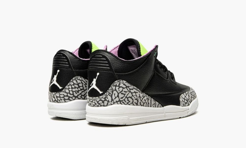 Nike Air Jordan 3 Retro SE PS 'Electric Green' Schoenen Kinderen Zwart Wit Groen Nederland | 237406-VJH