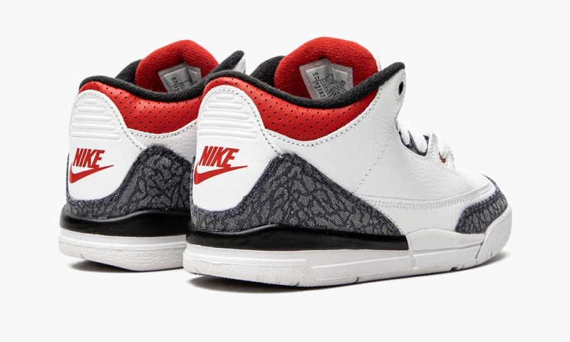 Nike Air Jordan 3 Retro SE PS 'Fire Red Denim' Schoenen Kinderen Wit Rood Zwart Nederland | 645302-XIA