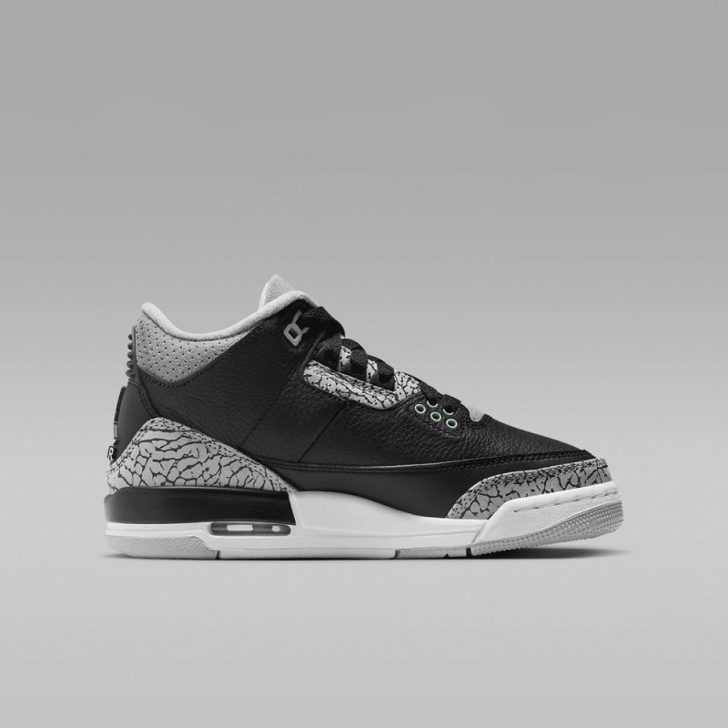 Nike Air Jordan 3 Retro Schoenen Kinderen Zwart Grijs Nederland | 890517-GVY