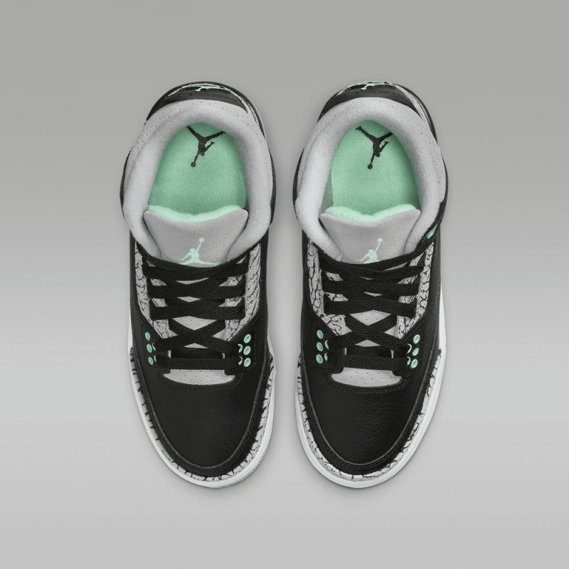 Nike Air Jordan 3 Retro Schoenen Kinderen Zwart Grijs Nederland | 890517-GVY