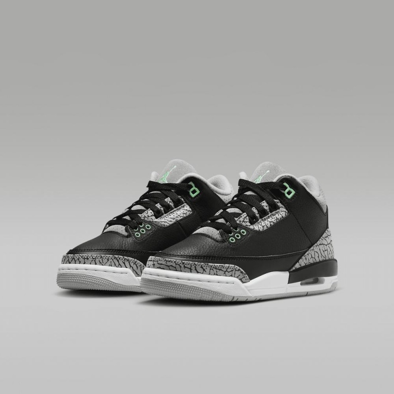 Nike Air Jordan 3 Retro Schoenen Kinderen Zwart Grijs Nederland | 890517-GVY