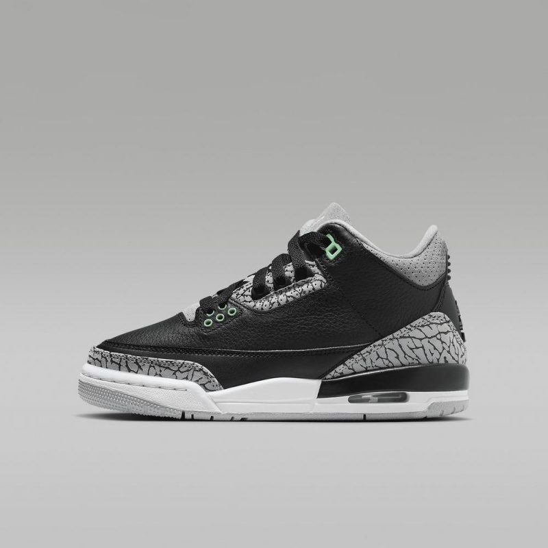 Nike Air Jordan 3 Retro Schoenen Kinderen Zwart Grijs Nederland | 890517-GVY