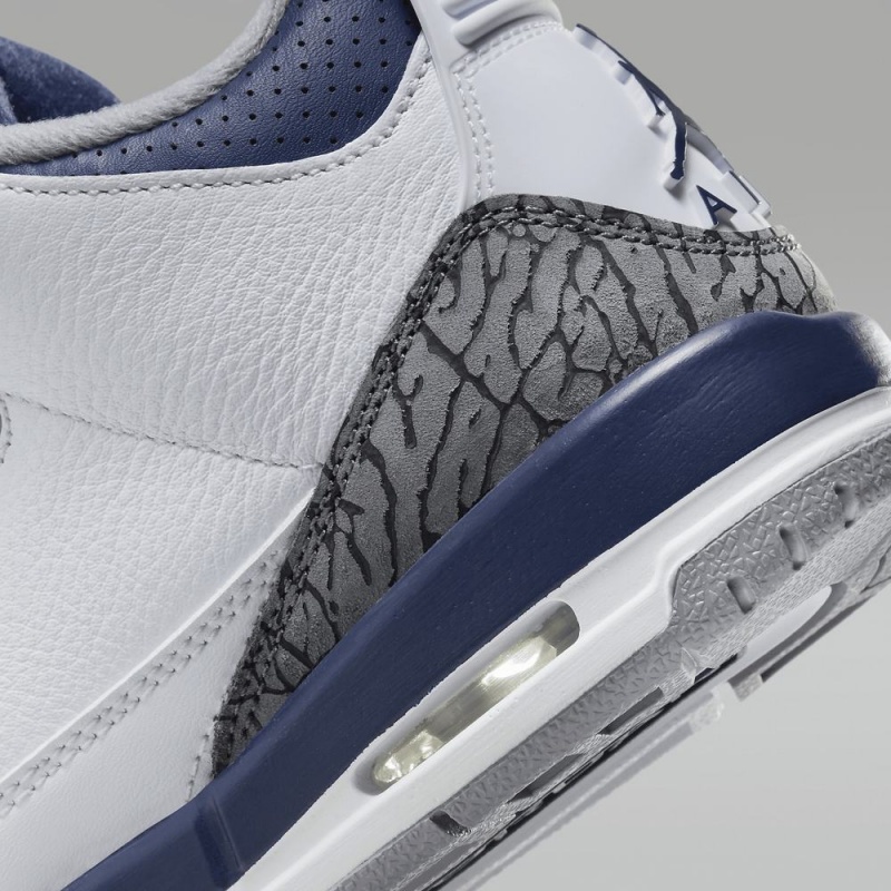 Nike Air Jordan 3 Retro Schoenen Kinderen Wit Blauw Nederland | 362807-GPY