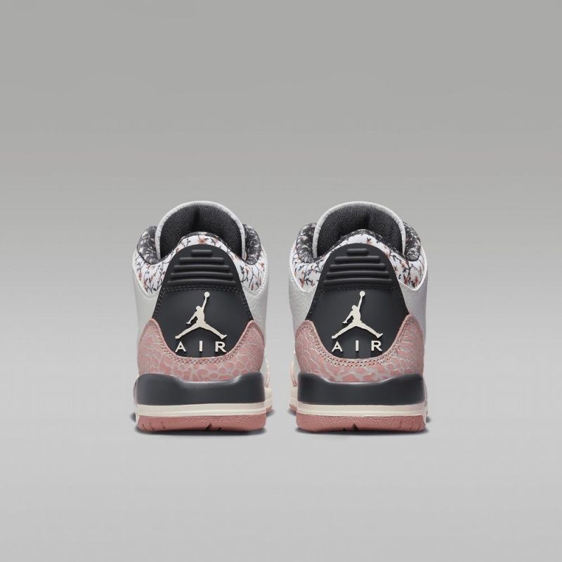 Nike Air Jordan 3 Retro Schoenen Kinderen Wit Rood Donkergrijs Nederland | 805213-KDA