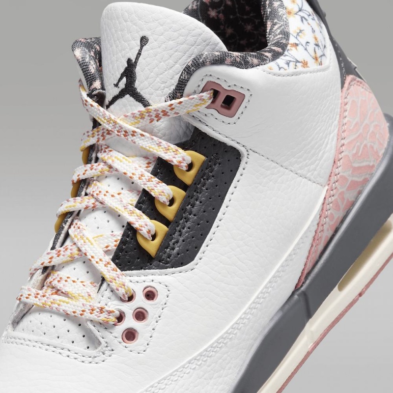 Nike Air Jordan 3 Retro Schoenen Kinderen Wit Rood Donkergrijs Nederland | 805213-KDA