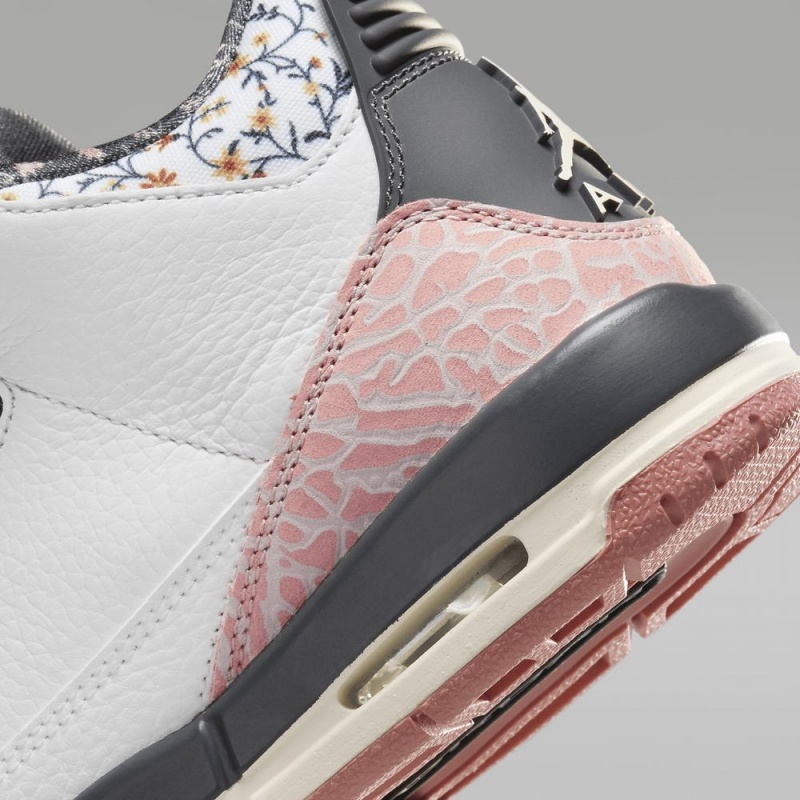Nike Air Jordan 3 Retro Schoenen Kinderen Wit Rood Donkergrijs Nederland | 805213-KDA