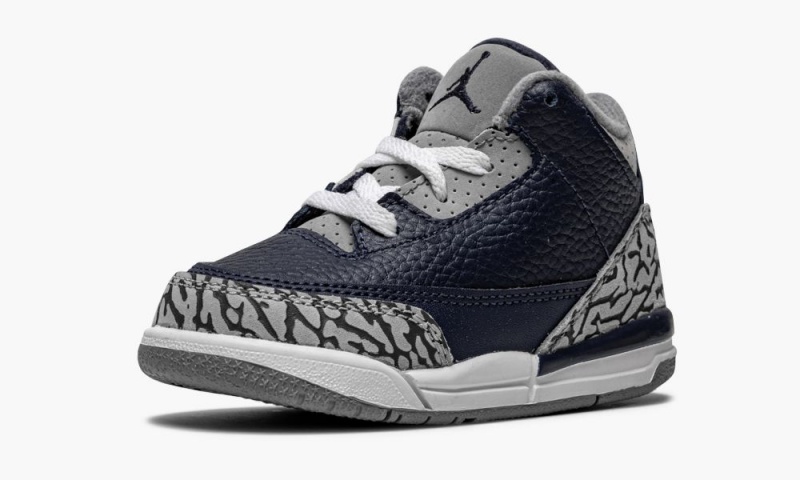 Nike Air Jordan 3 Retro TD 'Georgetown' Schoenen Kinderen Blauw Grijs Donkerblauw Nederland | 109264-HYU