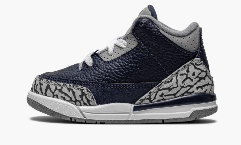 Nike Air Jordan 3 Retro TD \'Georgetown\' Schoenen Kinderen Blauw Grijs Donkerblauw Nederland | 109264-HYU