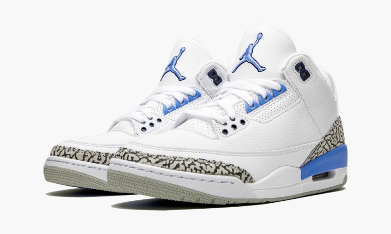 Nike Air Jordan 3 Retro 'UNC' Schoenen Heren Wit Blauw Grijs Nederland | 067842-YMW