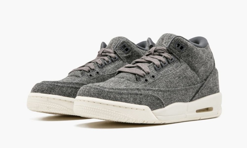 Nike Air Jordan 3 Retro Wol BG 'Wol' Schoenen Kinderen Donkergrijs Nederland | 473126-MYR