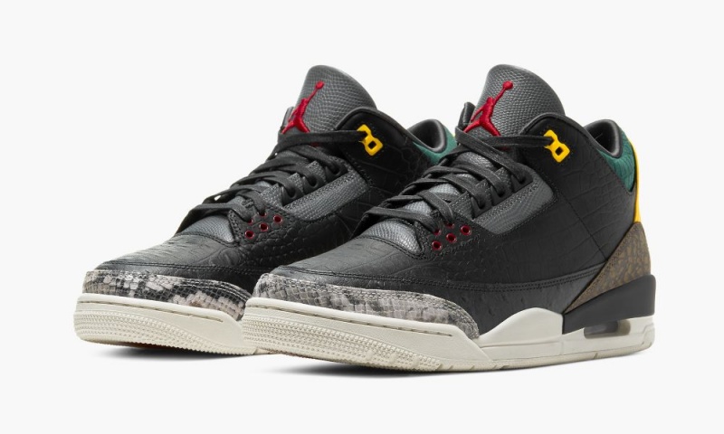 Nike Air Jordan 3 SE 'Animal Instinct 2.0' Schoenen Heren Zwart Zwart Wit Groen Nederland | 764521-ZBF