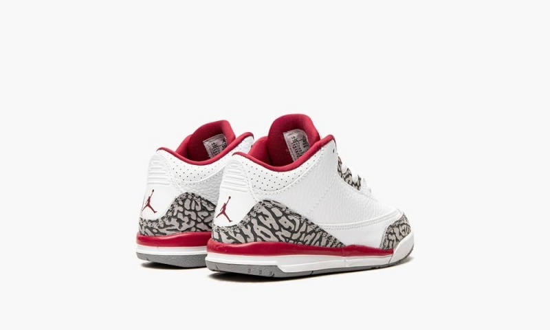 Nike Air Jordan 3 TD 'Cardinal' Schoenen Kinderen Wit Diepgeel Rood Nederland | 273164-FCD