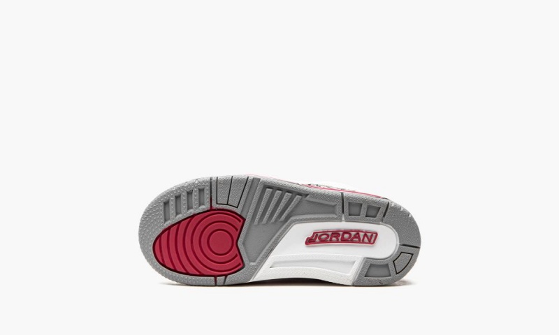 Nike Air Jordan 3 TD 'Cardinal' Schoenen Kinderen Wit Diepgeel Rood Nederland | 273164-FCD