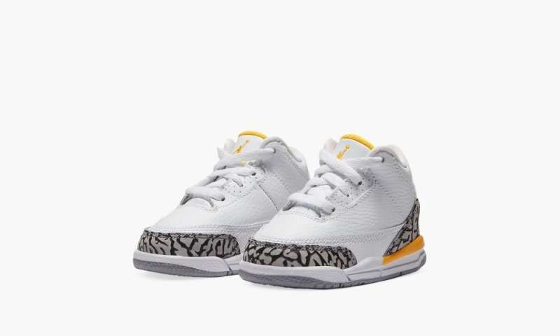 Nike Air Jordan 3 TD 'Laser Orange' Schoenen Kinderen Wit Oranje Grijs Nederland | 785249-RHB