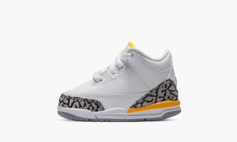 Nike Air Jordan 3 TD \'Laser Orange\' Schoenen Kinderen Wit Oranje Grijs Nederland | 785249-RHB