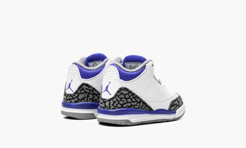 Nike Air Jordan 3 TD 'Racer Blue' Schoenen Kinderen Wit Zwart Grijs Nederland | 958476-ICA
