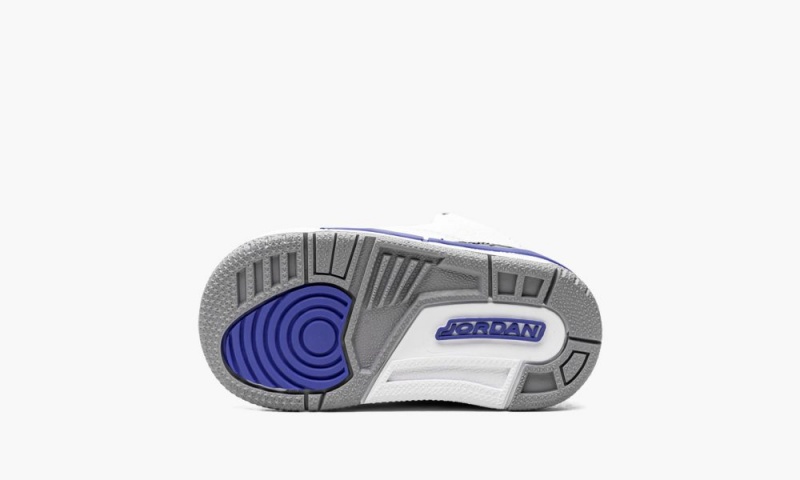 Nike Air Jordan 3 TD 'Racer Blue' Schoenen Kinderen Wit Zwart Grijs Nederland | 958476-ICA