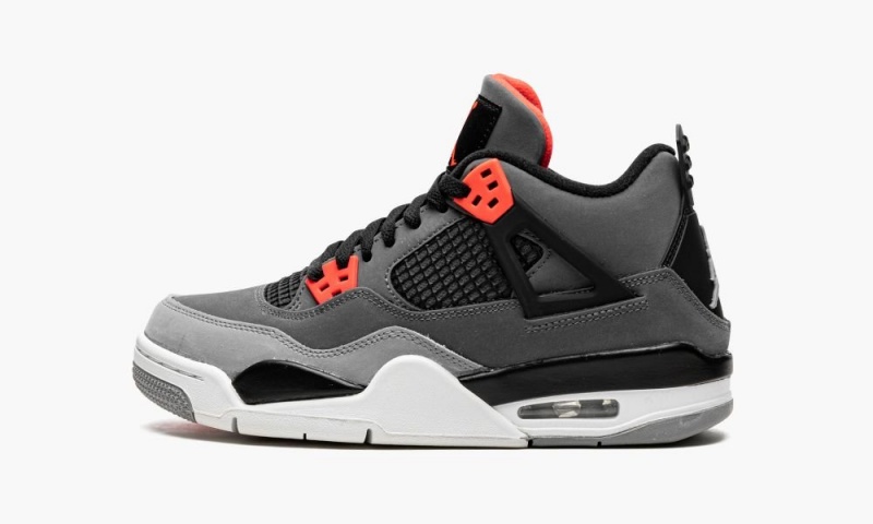 Nike Air Jordan 4 GS \'Infared\' Schoenen Kinderen Donkergrijs Zwart Nederland | 310574-IML