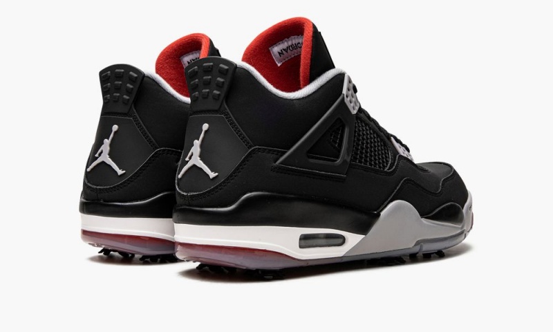 Nike Air Jordan 4 Golf 'Bred' Schoenen Heren Zwart Rood Grijs Nederland | 745239-EJA